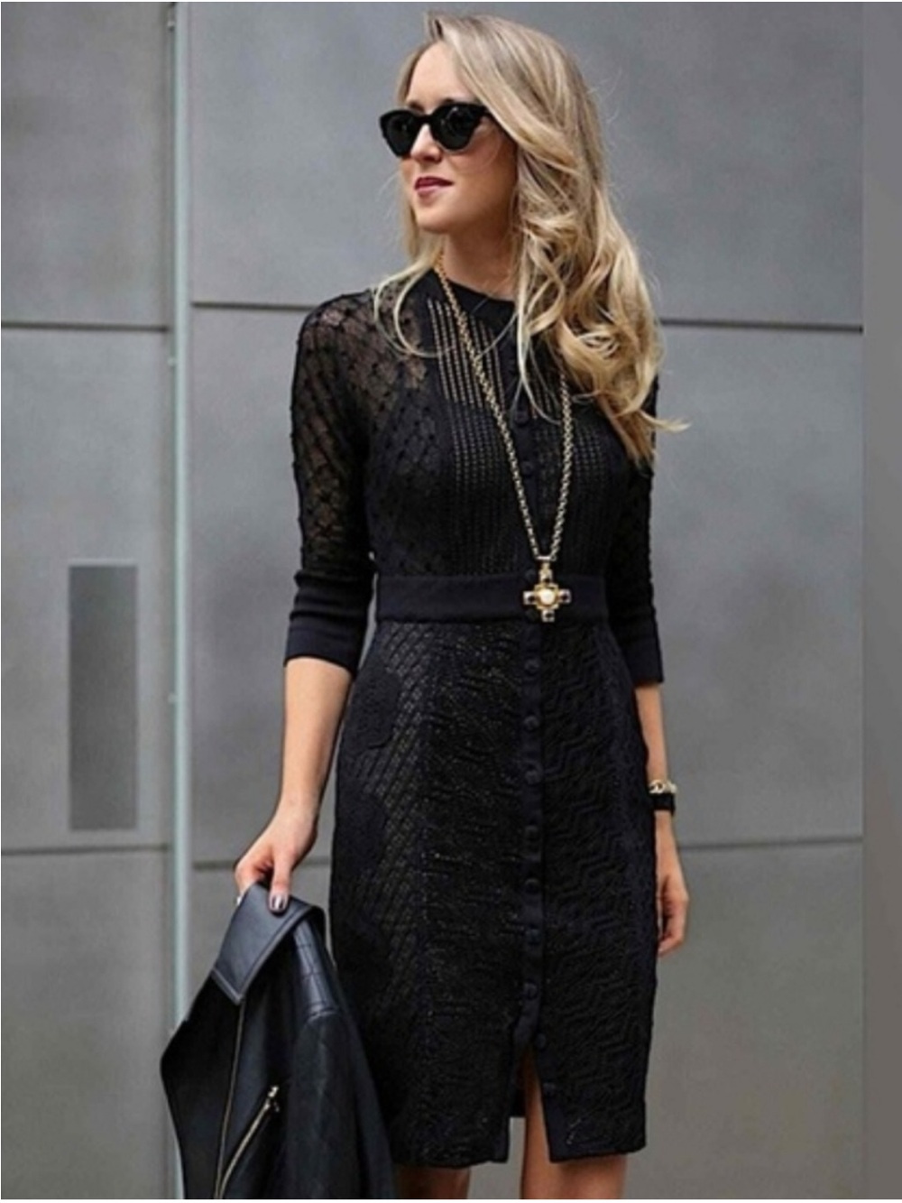 BEGUILE By Byron Lars Mona Black Lace Mini Dress Sizeβ 4